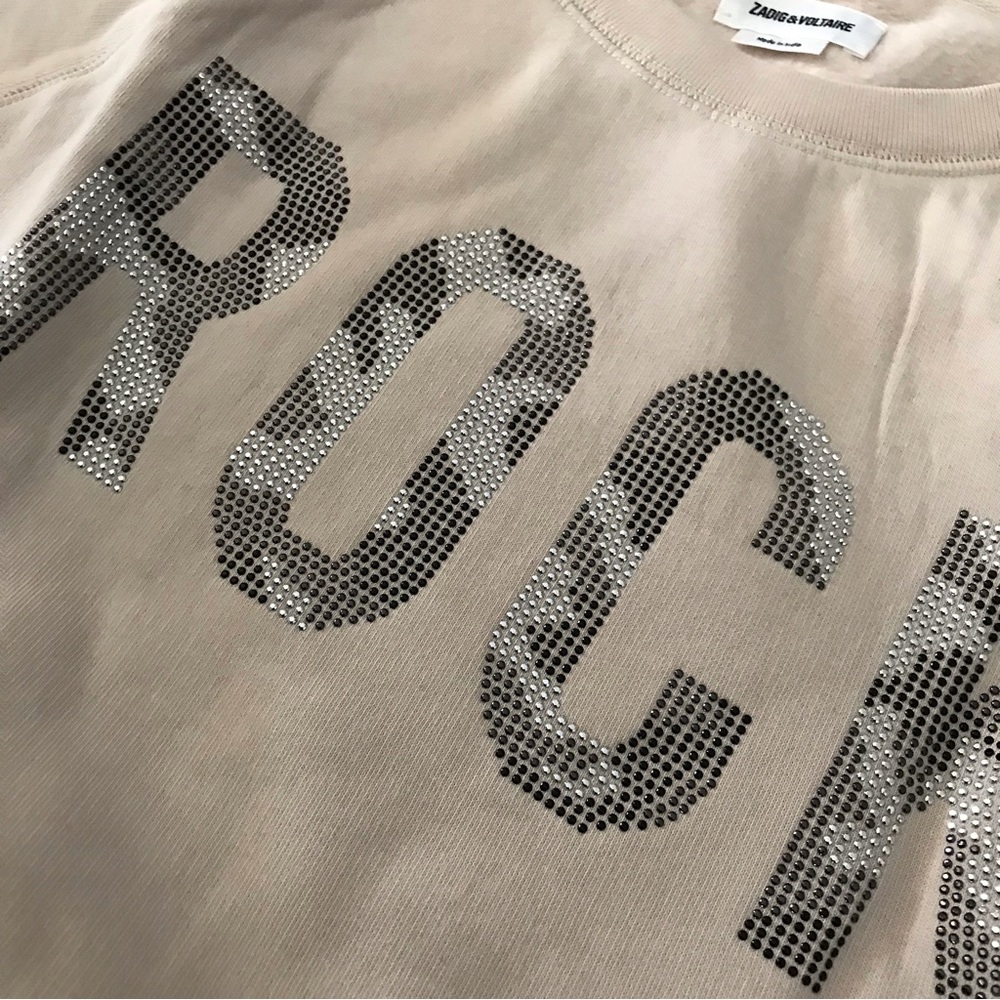 Zadig & Voltaire Rock Upper Camo Strass Sweatshirt NWT - Picture 6 of 9